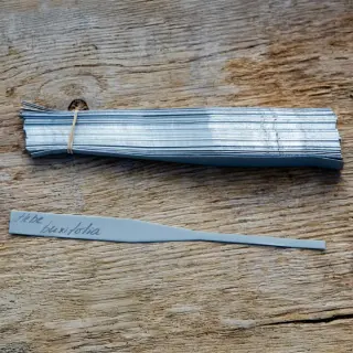 Thin metal label